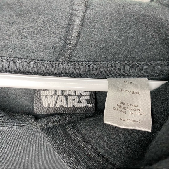NWOT Star Wars black and white graphic hoodie - Picture 6 of 6